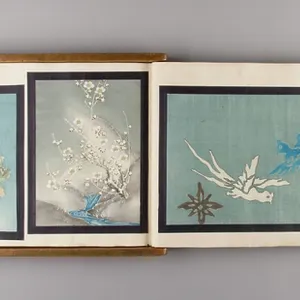 Textile Pattern Sample Book, mid-19th century (album of twenty-five textile samples; various textile dyeing techniques)