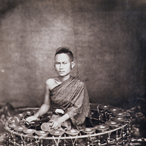 Thai musician, c. 1870 (albumen print)
