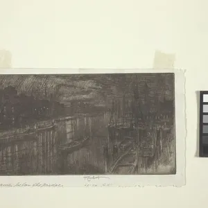 The Thames Below The Bridge (etching) The Thames Below The Bridge (etching)
