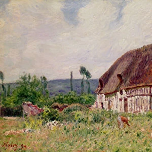 Thatched Cottage in Normandy, 1894 (oil on canvas)