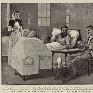 "The Boer wins the Trick", A Scene in the Base Hospital, Pietermaritzburg (litho)