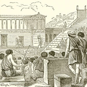 Theatre in Ancient Greece (engraving)