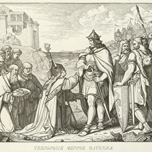 Theodorich before Ravenna (engraving)