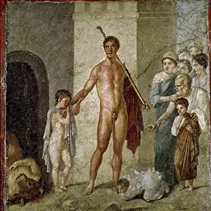 Theseus freeing children from the Minotaur, from the House of Gavius Rufus, Pompeii