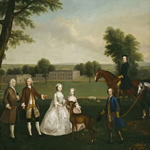 Thomas Lister and Family at Gisburne Park, 1740-41 (oil on canvas)