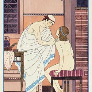 A Throat Examination, illustration from The Complete Works of Hippocrates