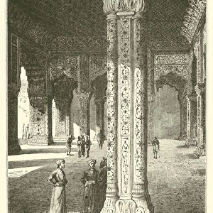 The Throne-room in the Palace of Delhi (engraving)