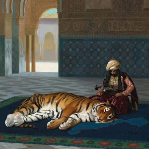 The Tiger and the Guardian (oil on canvas)