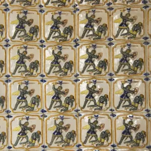 Detail of a tiled wall (ceramic)