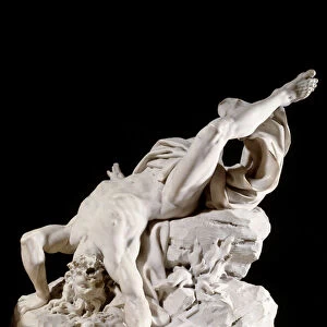 Titan Foudroye Marble Sculpture by Francois Dumont (1688-1726), 1712 Paris, Musee du Louvre