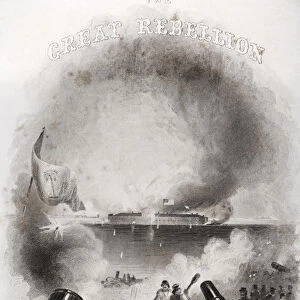Title page illustration of The attack on Fort Sumter in 1861, from The Great