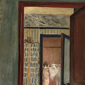 The Toilet (Nude dressing herself) (oil on canvas)