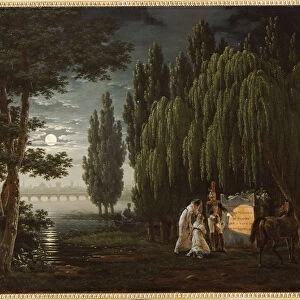 At the Tomb of Colonel Monginot (oil on canvas)