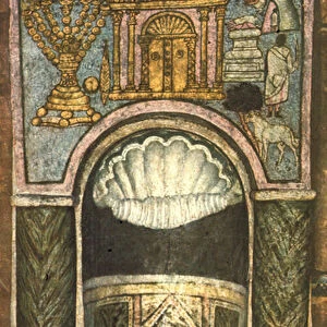 The Torah shrine (tempera on plaster)