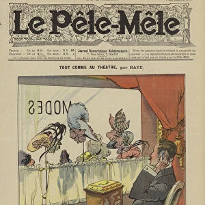 Tout comme au theatre. Illustration for Le Pele-Mele, 1906 (colour litho)