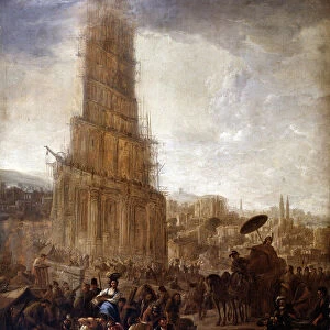Tower of Babel - The Tower of Babel - anonymous painting, 19th century