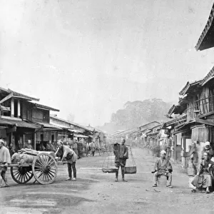 Town of Odowara, c. 1860s (b / w photo)