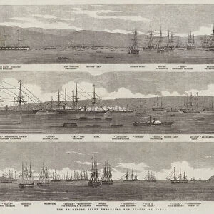 The Transport Fleet embarking the Troops, at Varna (engraving)