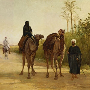 The Travellers, 1874 (oil on panel)