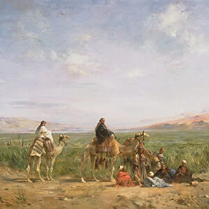 Travellers resting at an Oasis