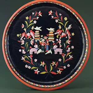Tray, early 20th century (lacquerware & wood)