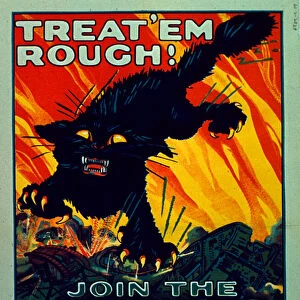 Treat em rough! Join the tanks, First World War recruitment poster