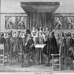 Treaty of Breda, 31st July 1667, engraved by Theodor Matham (c. 1606-76) (engraving)