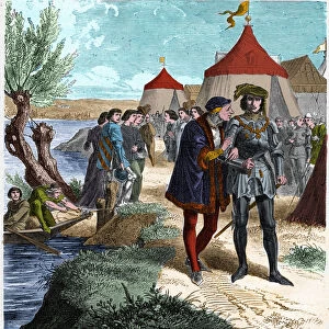 Treaty of Conflans on 5 / 10 / 1465 between the King of France Louis XI