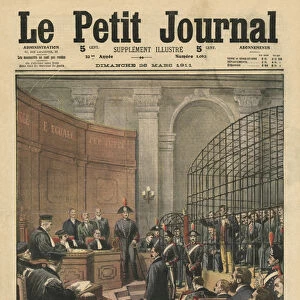 Trial of the Camorra, illustration from Le Petit Journal, supplement illustre