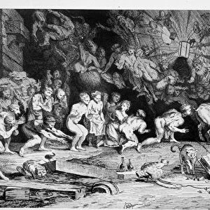 Tribute to the devil (Sabbath scene) - by Caylus d ap. C. Gillot, 18th century
