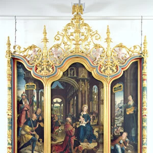 Triptych of the Adoration of the Infant Christ, 1529 (oil on panel)