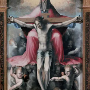 Triptych of the Trinity. Detail central panel, 1513 (painting on wood)