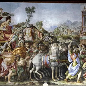 The triumph of Marcus Furius Camillus, general and Roman statesman (Fresco, 1543)