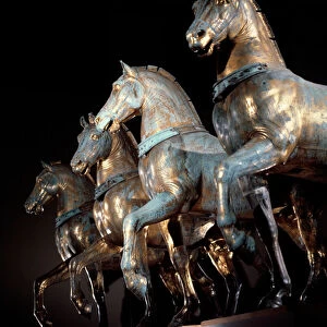 The Triumphal Quadriga or Horses of St Marks Basilica (Guilted bronze sculpture