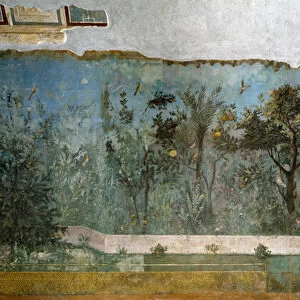 Trompe l oeil garden from the Villa of Livia, 40-20 BC (fresco)