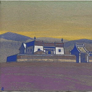 Tsagan-Kure, Inner Mongolia, 1936 (tempera on cardboard)