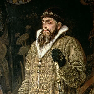 Tsar Ivan IV Vasilyevich the Terrible (1530-84) 1897 (oil on canvas) (detail