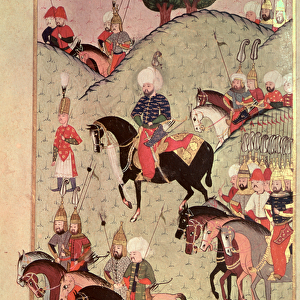 TSM H. 1339 Sultan Selim II (1524-74) riding between Kotahia and Belgrade to rejoin