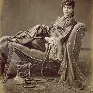 A Turkish lady seated, c. 1880 (albumen print)