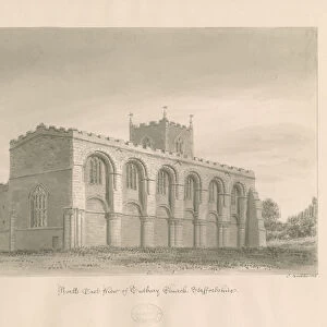 Tutbury Priory Church: sepia wash drawing, 1812 (drawing)