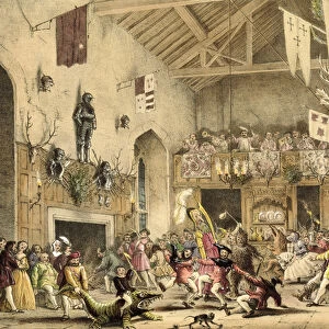 Twelfth Night Revels in the Great Hall, Haddon Hall, Derbyshire