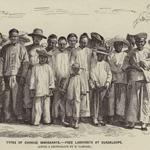 Types of Chinese Immigrants, Free Labourers at Guadeloupe (engraving)