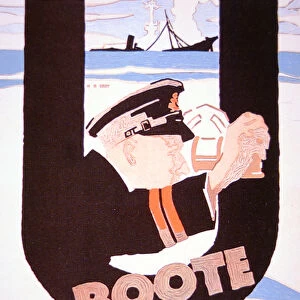 U-Boats Out!, German WWI poster, 1914-18 (colour litho)