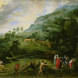 Ulysses and Nausicaa, 1635 (oil on oak panel)