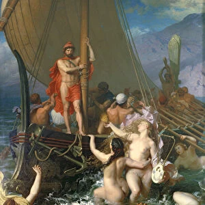 Ulysses and the Sirens (oil on canvas)