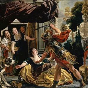 Ulysses threatening Circe, c. 1630-35 (oil on wood)