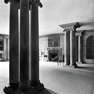 The undercroft hall, Castle Howard, North Yorkshire, from The English Country House (b/w photo)