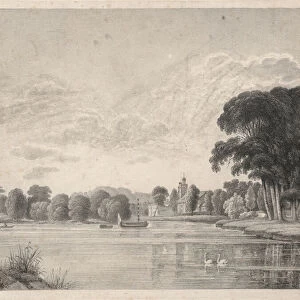 Unidentified lake (engraving)
