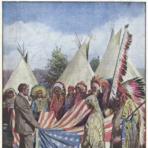 The United States flag has been donated to all Indian tribes (colour litho)