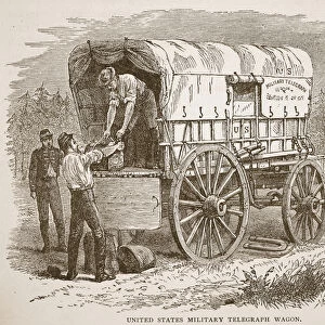 United States Military Telegraph Wagon, from a book pub. 1896 (engraving)
